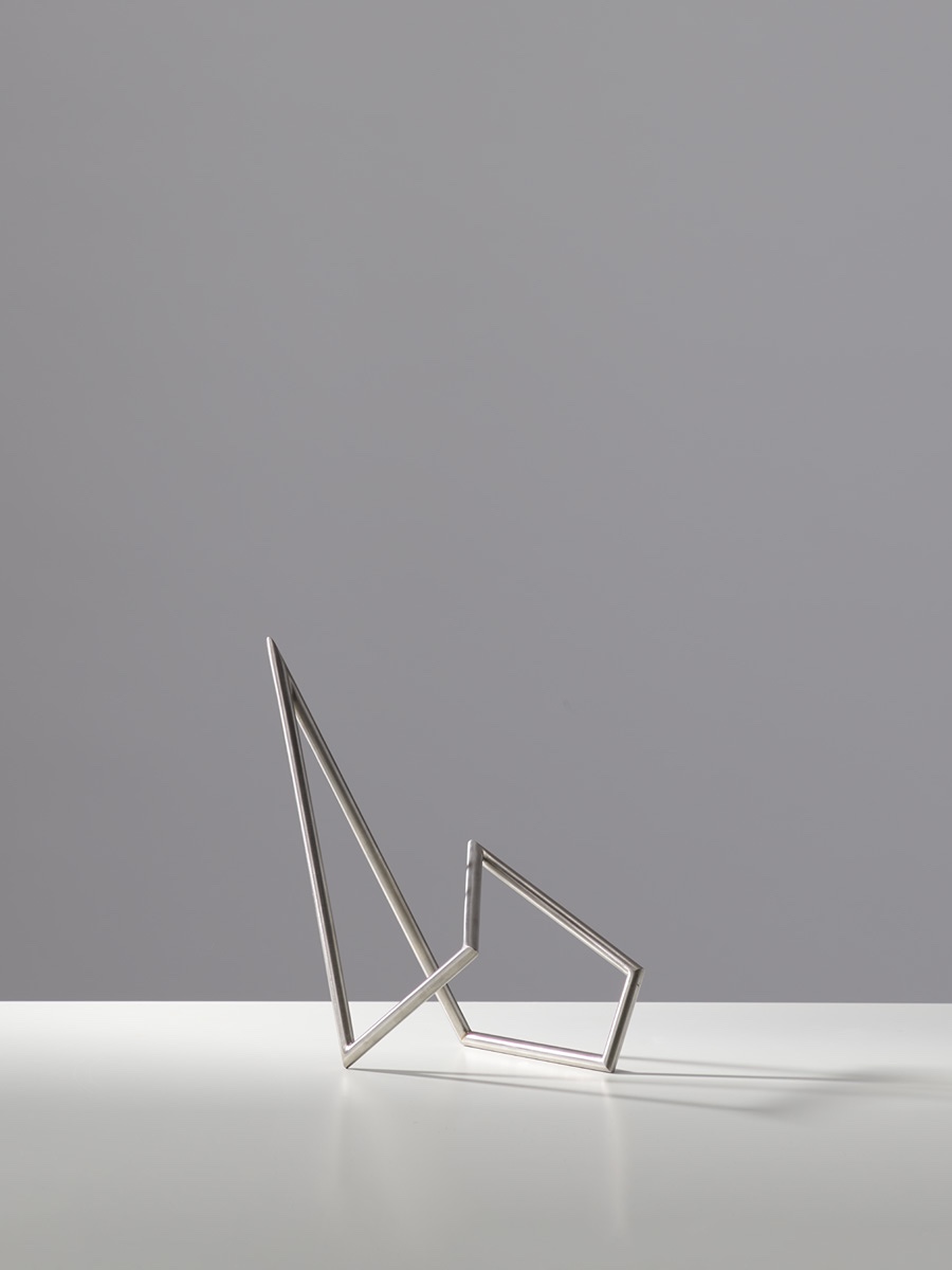 NORBERT THOMAS - SKULPTUR I, EDELSTAHL GEBÜRSTET, 2017