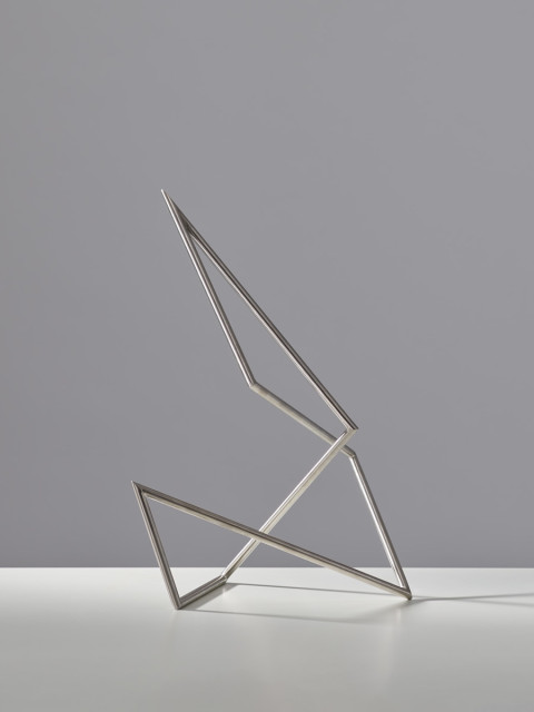 NORBERT THOMAS - SKULPTUR II, EDELSTAHL GEBÜRSTET, 2017