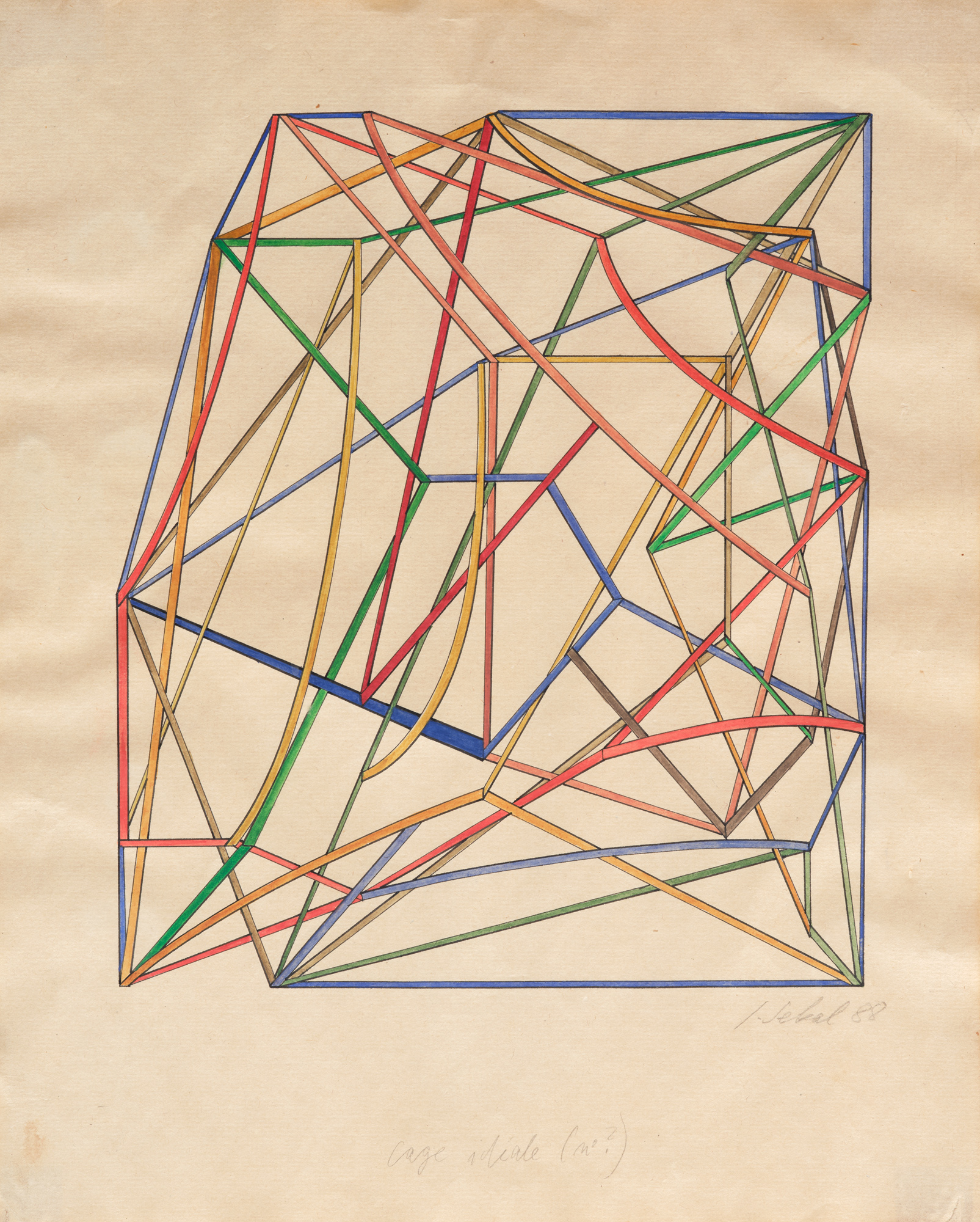 JAN SEKAL - BEZ NÁZVU (CAGE IDEALE), 1988