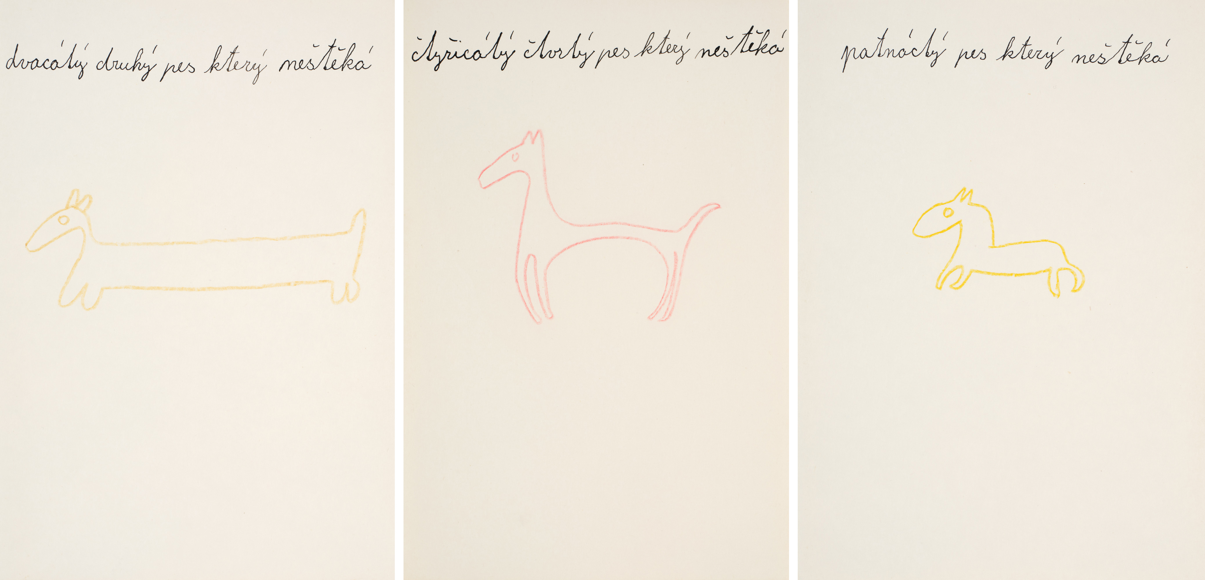 Marian Palla - PATNÁCTÝ PES KTERÝ NEŠTĚKÁ,DVACÁTÝ DRUHÝ PES KTERÝ NEŠTĚKÁ,ČTYŘICÁTÝ ČTVRTÝ PES KTERÝ NEŠTĚKÁ – 3 KS, 80. LÉTA