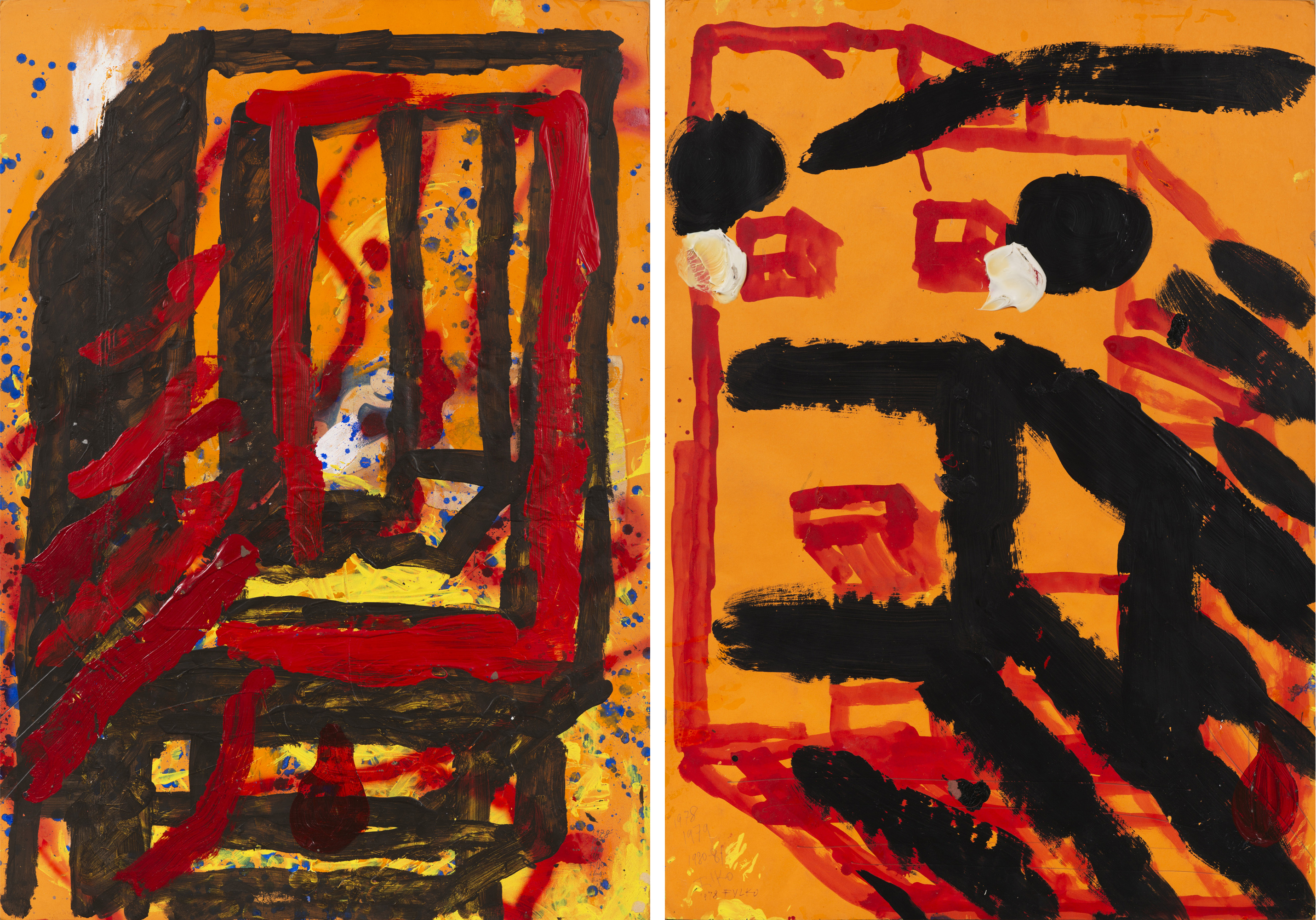 Stano Filko - BEZ NÁZVU – OBOUSTRANNÁ MALBA, 70./80. LÉTA