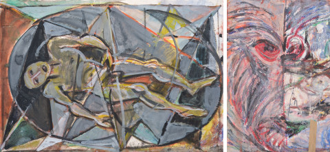 Jiří Načeradský - ATLET / OPICE – OBOUSTRANNÁ MALBA, 1994